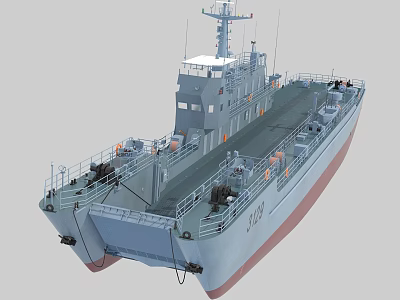 Chinese Navy Type 074A Landing Craft 3d model Chinese Navy Type 074A Landing Craft 3d model