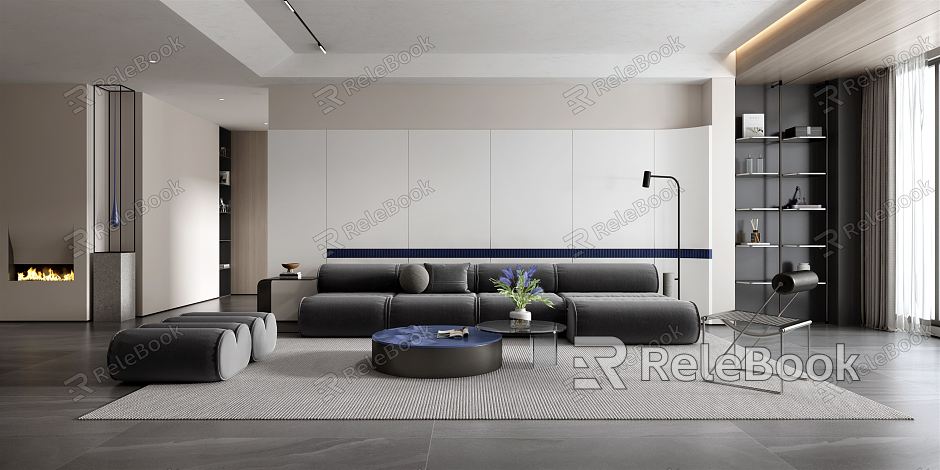 modern living room model