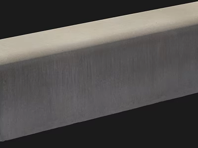 Durable Concrete Roadside Curb With Rectangular Shape And Rough Surface For Road Infrastructure 3d model