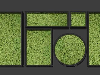 Modern Plant Wall Moss Green Plant Wall 3d model