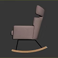 Pink Upholstered Rocking Accent Chair Featuring Wooden Rocking Legs And Modern Stylish Design