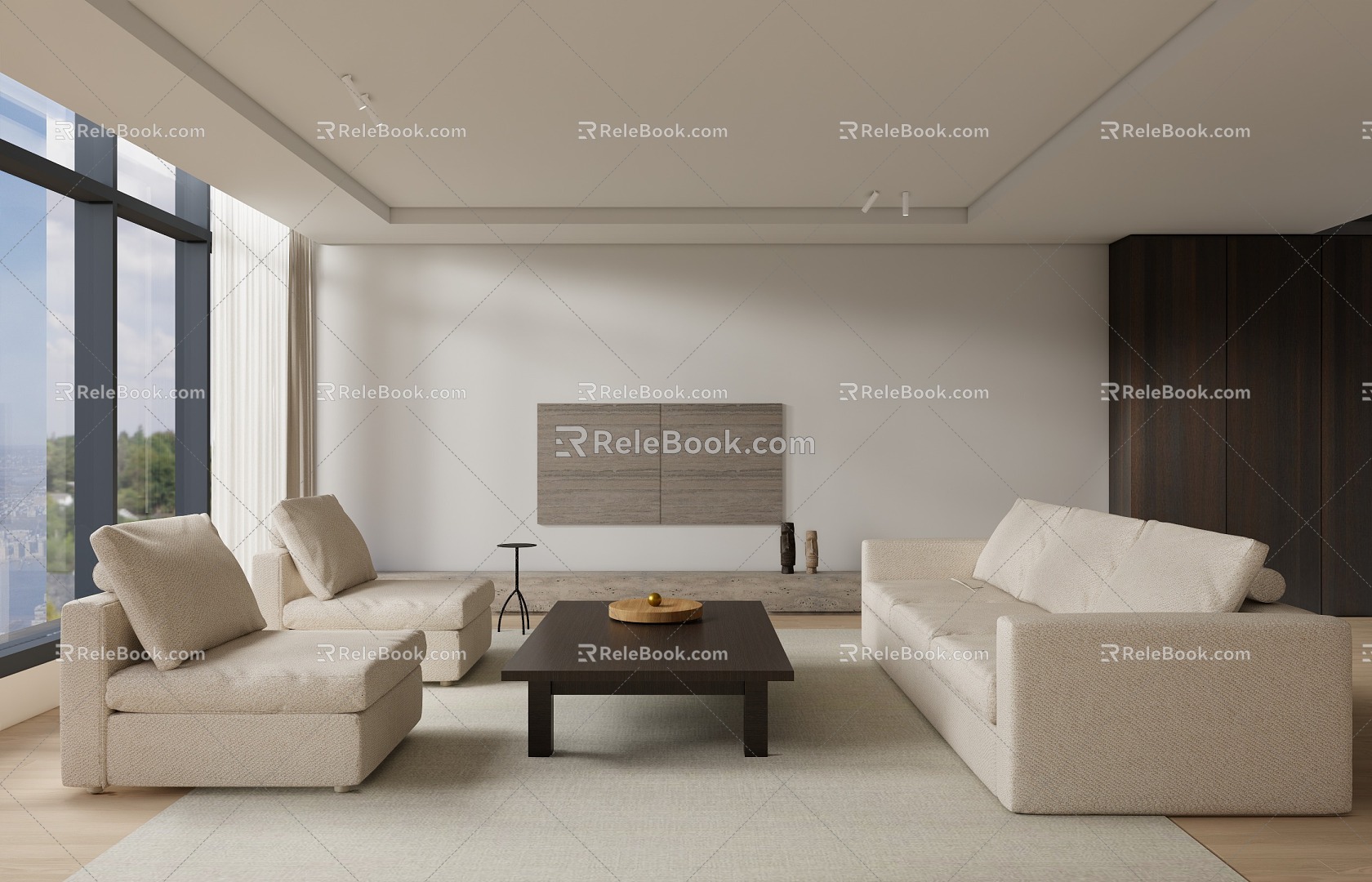 modern living room 3d model