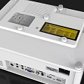 White Surveillance Projector With Rear Ports For HD Monitoring And Multifunctional Use