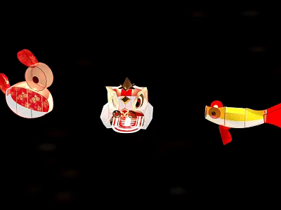 New Chinese Lantern Animal-shaped Lantern 3d model