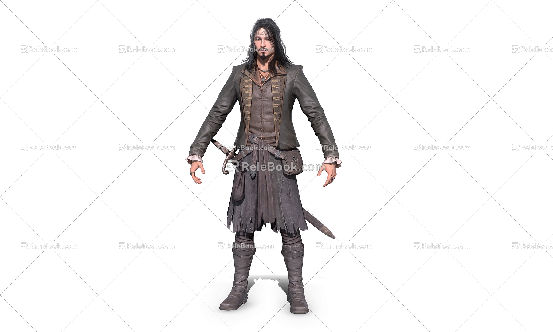 Medieval Warrior Swordsman Swordsman European Man model