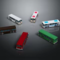 Multi Colored Miniature Bus Models with Different Designs on 3d model