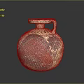 Hand Sculpted Ceramic Vase with Intricate Decorative Patterns and Colorful Artistic Design