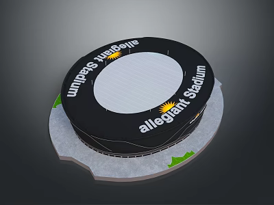Wynn's Las Vegas Allegiant Stadium Circular Model With White Roof Design 3d model
