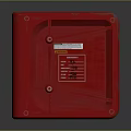 Red Cube Shaped Storage Container For Household Daily Supplies With Structured Design 3d model