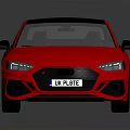 Red Sports Coupe Car With Black Roof And Sleek Black Rims