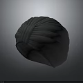 Gray Wrapped Turban With Pleated Details Soft Fabric Stylish Trendy Headwear Accessory