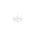 Modern Branch Like Chandelier With White Circular Elements And Metallic Branches 3d model