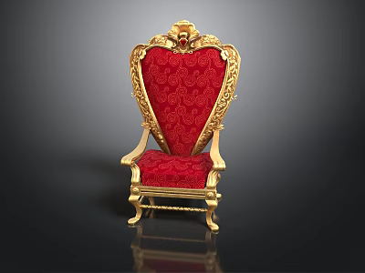 Luxurious Multi Seater Sofa Design With Red Cushions And Gold Carved Details 3d model