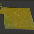 Grassland Scene Model With Lush Green Grass And White Path Details