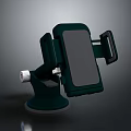 Stable Dark Green Computer Stand With Suction Cup Base And Adjustable Design