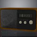 Vintage Radio With Wooden Case Mesh Speaker And FM AM Dial Knobs