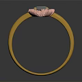 Elegant Gold Ring with Pink and White Gemstones Stylish Fashion Accessory Piece