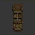 Rusty Vintage Truck Model With Weathered Brown Exterior And Detailed Wheels