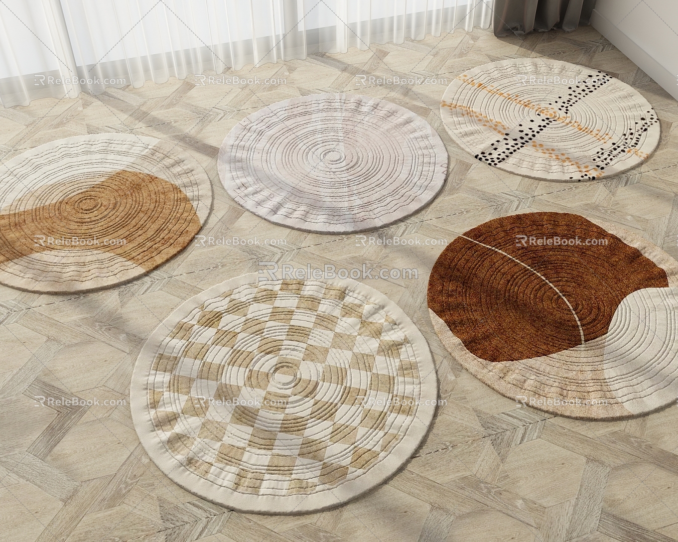 Round carpet 3d model