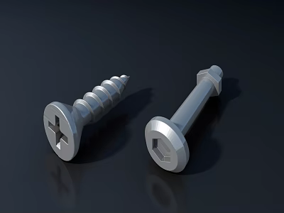 Hardware Tools Cross Head Screw And Hexagon Socket Bolt For Construction 3d model