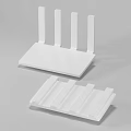 White Wireless Router As Daily Electrical Appliance With Multiple Antennas And Modern Design