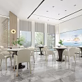 Luxury Sales Office Interior With Elegant Chandelier Marble Floor And Modern Reception Area