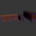 Wooden Furniture Set With Three Different Sizes Drawer Chests In Dark And Light Brown