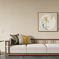 New Chinese-style three-person sofa 3d model