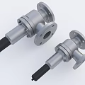 Industrial Equipment Metal Shaft Components With Flange And Black Ends