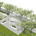 Modern Gallery Frame Landscape Gallery Frame Special-shaped Landscape Gallery Frame Hollow Landscape Gallery Frame Landscape Node Street Square 3d model