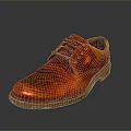 Glossy Red Leather Shoes With Classic Laces And Comfortable Sole For Daily Use