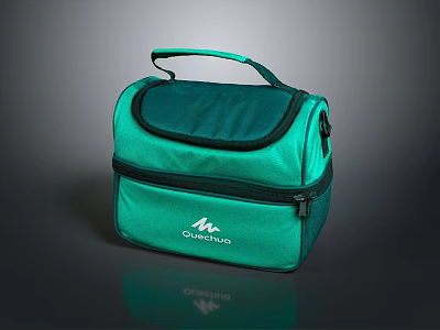 Outdoor Turquoise Insulated Storage Bag With Handle And Double Layer Design 3d model