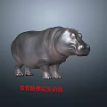 High Quality Hippopotamus 3D Character Model With Rigging And Animation