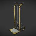 Trolley Cart Cargo Cart Shelf 3d model