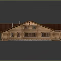 Wooden Detached House With Red Roof Multiple Windows And Front Porch Design