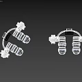 Adjustable Medical Support Frame With White Structure Transparent Components And Black Top