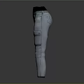 Blue Workwear Jeans With Multiple Cargo Pockets And Slim Fit Design