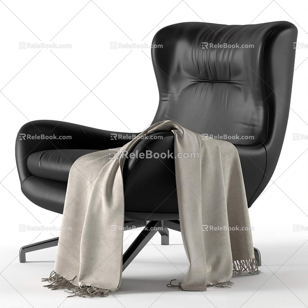 Jane European Leisure Chair Chair Chair 3d model