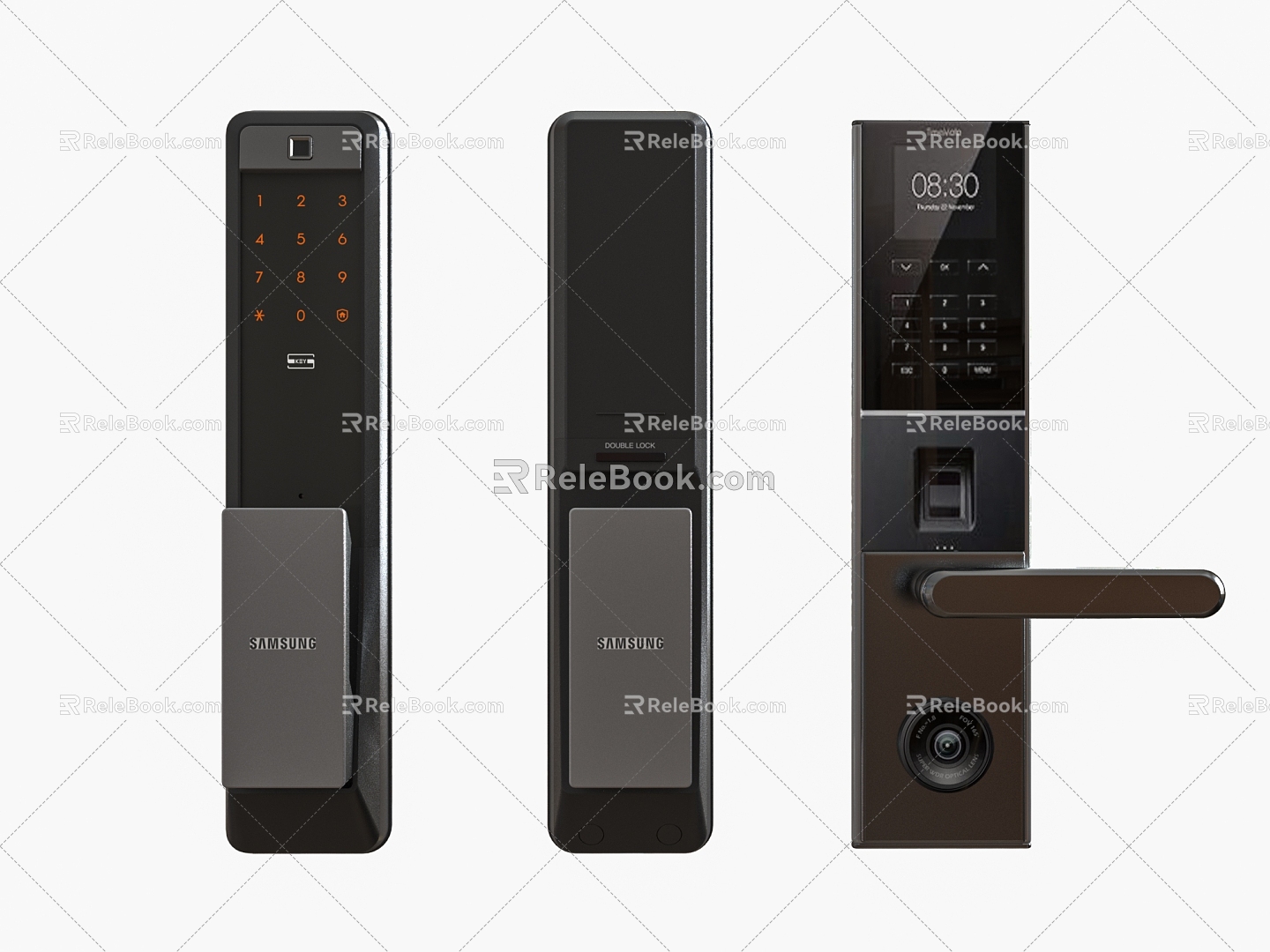 Modern smart lock fingerprint lock password lock 3d model