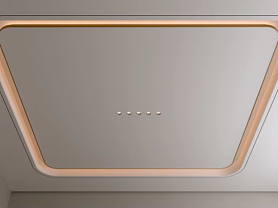 Modern Minimalist Ceiling Design With Recessed LED Strips And Smooth White Panel 3d model