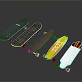 Colorful Skateboards With Various Designs Different Colors And Smooth Wheels For Daily Use