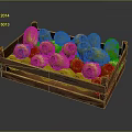 Fresh Green Cucumbers Filled In A Rustic Wooden Crate For Vegetable