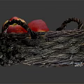 Handwoven Wicker Basket Filled With Fresh Red And Yellow Fruits For Daily Home Use