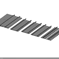 Modern Railway Track Facilities With Precast Concrete Slabs And Steel Rails