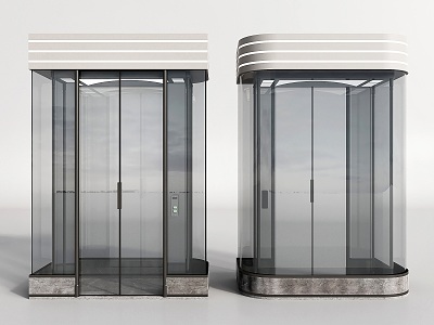 Elevator Modern Sightseeing Elevator 3d model