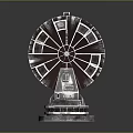 Decorative Metal Death Star Model With Circular Structure Detailed Design And Base Stand