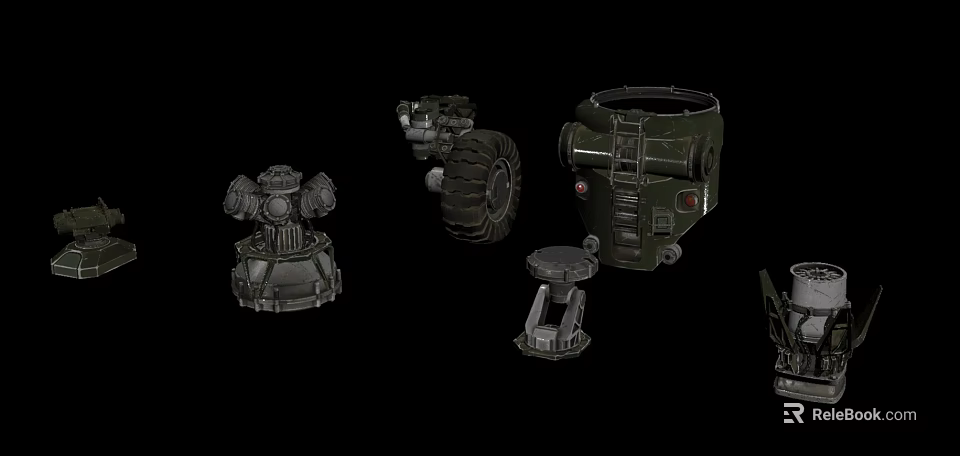 Other Mechanical Industrial Components And Various Machinery Parts Engineering Design 3d model 