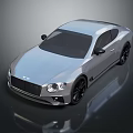 Silver Luxury Coupe Car With Sleek Design And Black Alloy Wheels