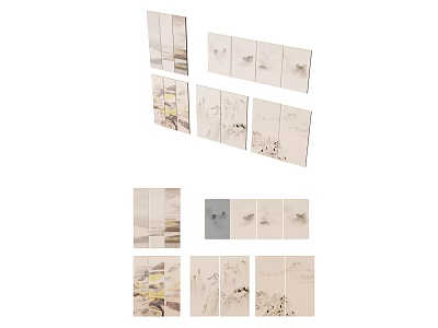 Modern Decorative Painting Hanging Painting Wall Hanging Painting 3d model