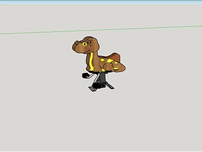 Modern rocking horse dinosaur model